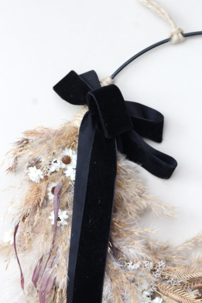 The Wild One dried flower wreath