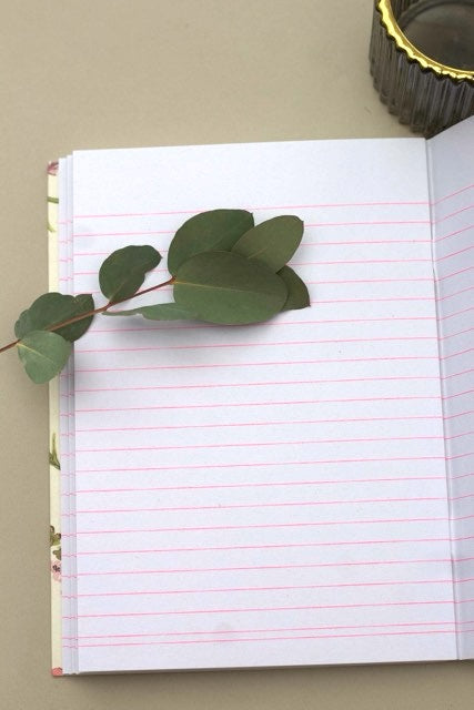 Eco friendly Flower/Floral notebook (lined)