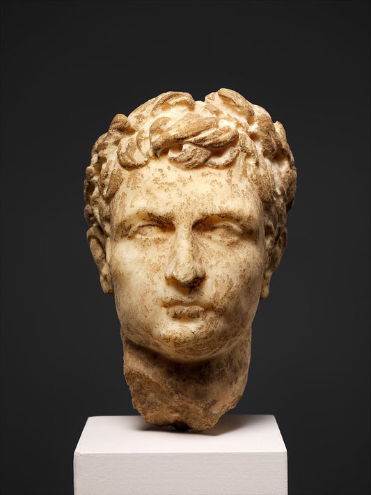 image of roman wearing laurel flower crown