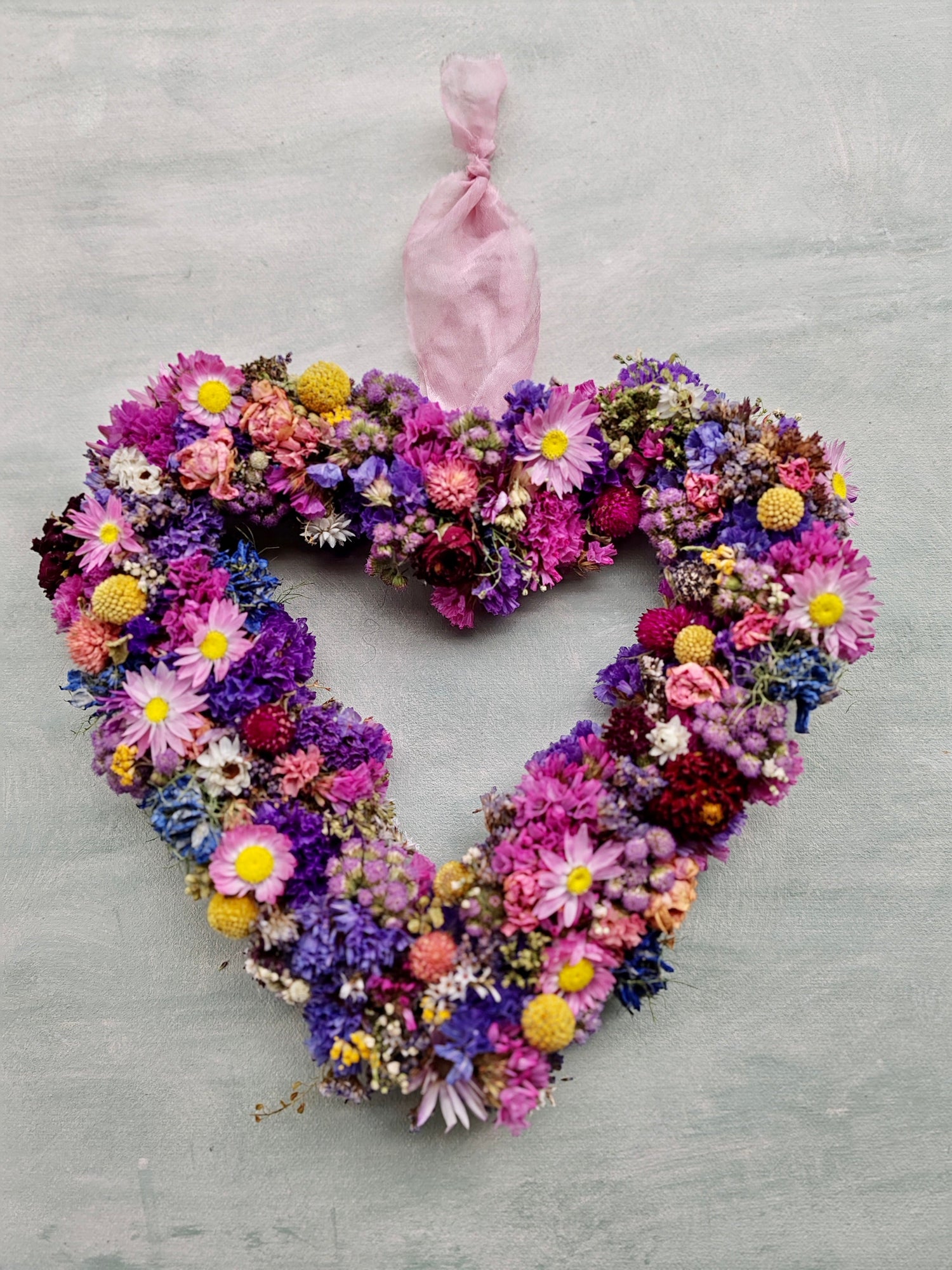 Dried flower wreaths