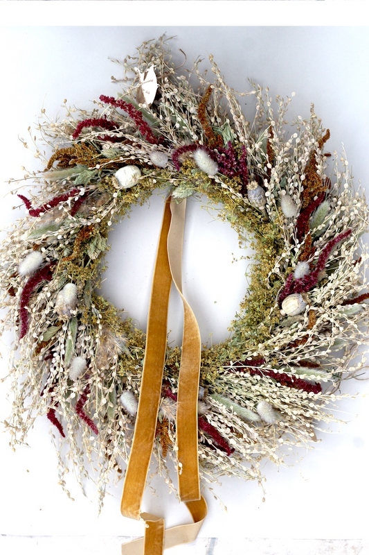Autumn Sunshine dried flower wreath