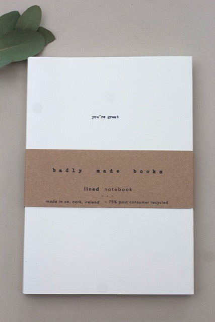 Eco friendly Irish Made notebook