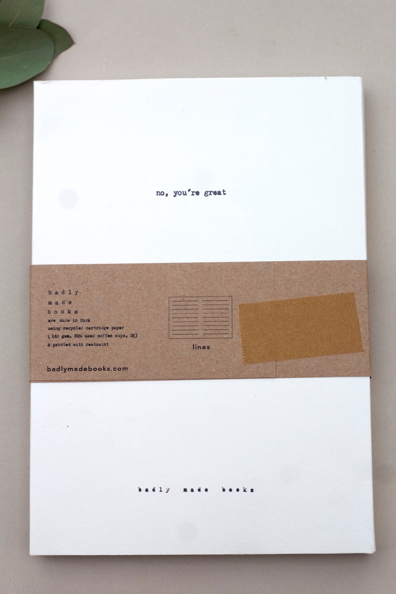 Eco friendly Irish Made notebook